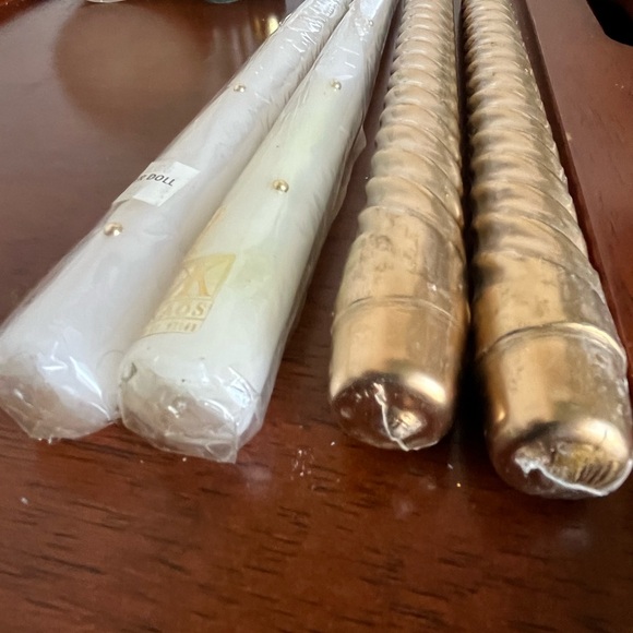 Gold Decorative Candles most New including 2 MCM glitter lucite 8” taper - Picture 11 of 11